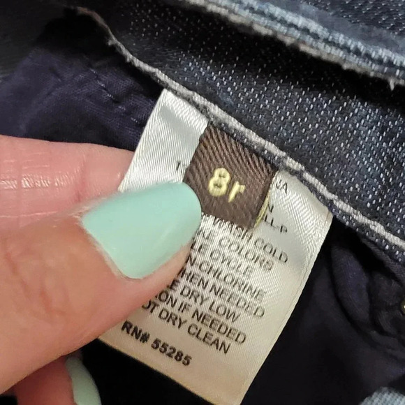 Express Womens Skinny Jeans Zelda Dark Wash Denim Mid Rise Casual Classic Fit 8R - Picture 7 of 8